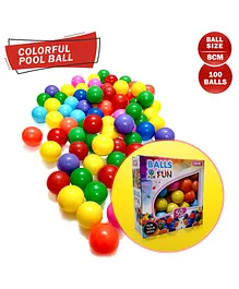 NHR Premium Quality 100 Fun Balls - Multicolour