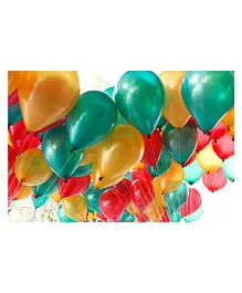 Balloon Junction Christmas Party Decoration Balloons Gold Red & Green - Pack Of 51