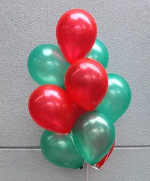 Balloon Junction Christmas Party Decoration Balloons Red & Green - Pack Of 51