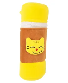 Ole Baby Popup Cute Face Plush Bottle Cover Yellow & Brown - 500 ml