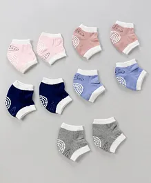Anti-Slip Baby Knee Pads Pack Of 5 - Multicolor