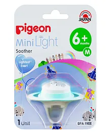 Pigeon Minilight Soother Medium Size Elephant Print - Blue