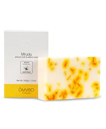 Omved Mrudu Almond Milk and Saffron Ayurvedic Baby Soap - 100 gm