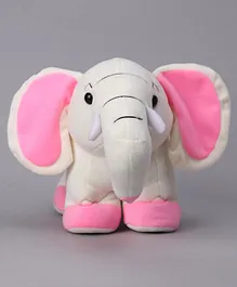 Play Toons Elephant Soft Toy White Pink - Height 22 cm