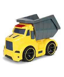Planet of Toys Friction Powered Dump Truck Construction Vehicle Toy with Light & Sound - Yellow