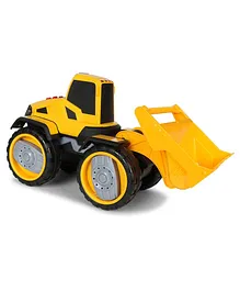 Planet of Toys Friction Powered Bulldozer Construction Truck Vehicle Toy with Light & Sound - Yellow