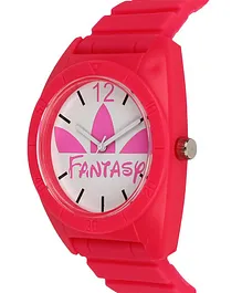 Fantasy World Silicon Strap Analogue Watch - White & Red