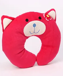 Play Toons Neck Support Pillow Kitty Design - Fuchsia