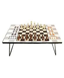 Kuchikoo Multi Purpose Foldable Bed Table Chess - Multicolour