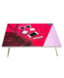 Kuchikoo Multi Purpose Foldable Bed Table - Red & Pink