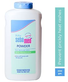 Baby Sebamed Powder with Honeysuckle|Ideal for prickly heat | Keeps newborn's skin fresh | 200 gm