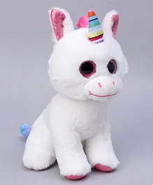 Dimpy Stuff Unicorn Soft Toy White - Height 20 cm (Color & Print May Vary)