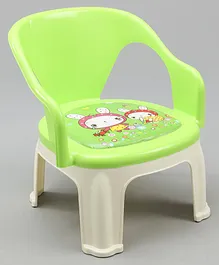 High Back Rest Chair Cartoon Print - Green  (Color & Print May Vary)