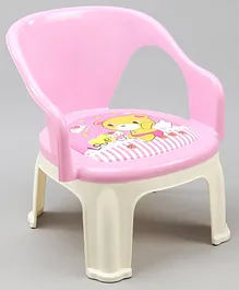 High Back Rest Chair Cartoon Print - Pink  (Color & Print May Vary)
