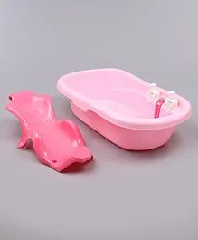 Babyhug Bath Tub Set With Bath Wash  - Pink