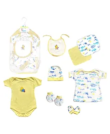VParents Honey Punch New born Baby Gift Set Yellow - Pack of 8