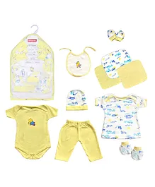 VParents Honey Punch New born Baby Gift Set Yellow - Pack of 10