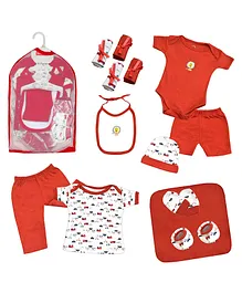 VParents Honey Punch New born Baby Gift Set Red - Pack of 13