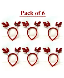 Amfin Christmas Head Band for Xmas Party Red - 6 Pieces