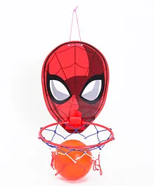 Marvel Spider Man Face Cut Basket Ball Set - Red 