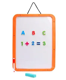 IToys 4 in 1 Magnetic Board With Marker & Duster - Orange