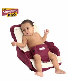NHR 5 In 1 Multi-functional Portable Baby Sleeping Bed Cum Bag - Wine Maroon