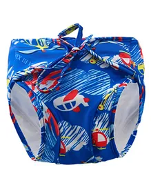 Kookie Kids Swim Diaper Helicopter Print - Blue