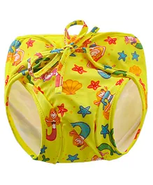 Kookie Kids Swim Diaper Mermaid Print - Yellow