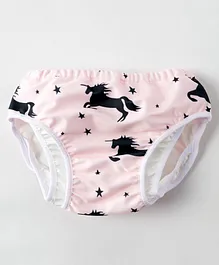 Kookie Kids Swim Diaper Unicorn Print - White