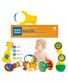 Mee Mee Baby Rattle Set Of 7 (Color And Print May Vary)