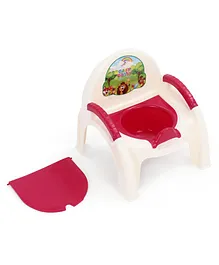 Potty Chair With Removable Bowl & Lid - Dark Pink