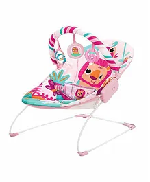 Mastela Musical Bouncer with Toy Bar Lion Print - Pink