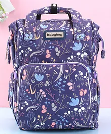 Babyhug Backpack Style Diaper Bag Floral Print - Purple