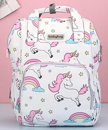 Babyhug Diaper Backpack Unicorn Print - Pink