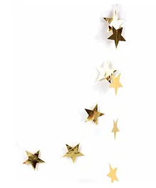 Funcart Glitter Paper Hanging Star Banner - Golden
