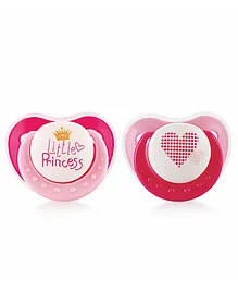 Beebaby Orthodontic Silicone Baby Pacifier with Protective Cap  Pack of 2 - Pink