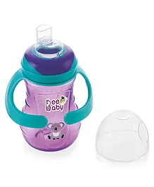Beebaby Soft Silicone Spout Sippy Cup with Handle Purple - 250 ml