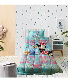 Pace Disney Minnie Mouse 100 % Cotton Comforter With Pillow Cover - Multicolor