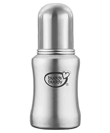 Buddsbuddy Stella Stainless Steel Regular Neck Baby Feeding Bottle with Extra  Sipper Spout - 120 ml