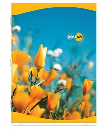 Youva Soft Bound Single Line Long Book Pack of 12 (Assorted Cover Prints) - 76 Pages Per Book