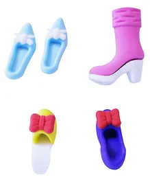 Funcart Boots Shaped Erasers Multicolour - Pack of 4 