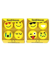 Funcart Emoji Eraser Set Yellow - 4 Pieces