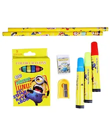 Funcart Minions Themed Stationery Set Yellow - 15 Pieces