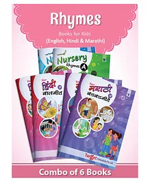 Target Publications Nursery Rhymes Books Pack of 6 - English Hindi Marathi