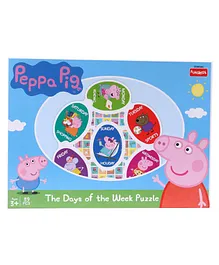 Funskool Peppa Pig Days of the Week Jigsaw Puzzle Multicolor - 39 Pieces 