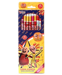 Motu Patlu Pencil with Eraser Tip Pencils - 20 Pieces