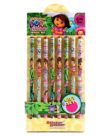 Dora The Explorer Printed Pencils Set of 8 - Multicolor