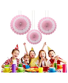 Amfin Tissue Paper Fans Pink - Pack of 3