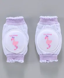 1st Step Baby Knee Pads - White Purple