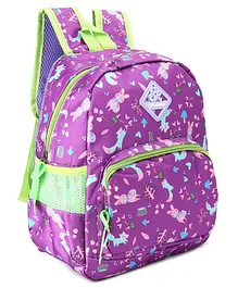 Preschool Kids Bag Multi Print Purple - 12 Inches